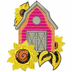 Bird Houses Embroidery Design 9 Bird Houses Embroidery Design 9